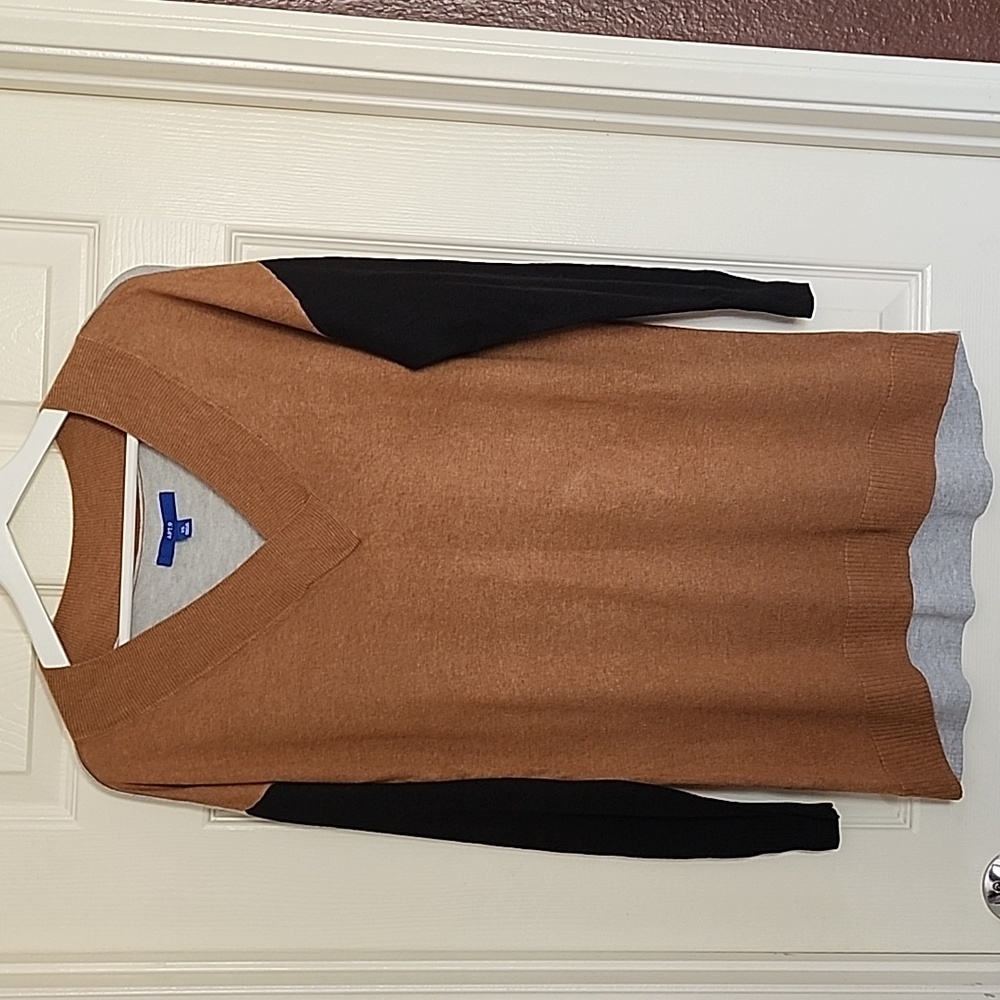 Apt. 9 XS Tricolor V Neck Sweater Tunic
